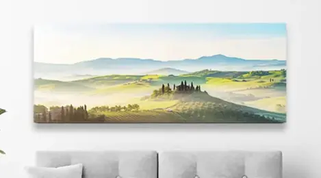Family photo canvas wall display
